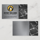 Baufahrzeug und Blueprints Visitenkarte (Vorne/Hinten)