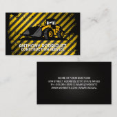 Baufahrzeug | Vorsichtsstreifen Visitenkarte (Vorne/Hinten)