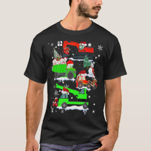 Baufahrzeug Weihnachtsfahrzeuge Winter B T-Shirt