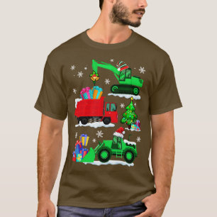 Baufahrzeug Weihnachtsfahrzeuge Winter B T-Shirt