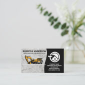 Baufahrzeug | Zuhause-Konstruktion Visitenkarte (Stehend Vorderseite)