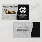 Baufahrzeug | Zuhause-Konstruktion Visitenkarte (Vorne/Hinten)