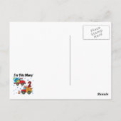 Baufahrzeuge 2. Geburtstagsgeschenke Postkarte (Rückseite)