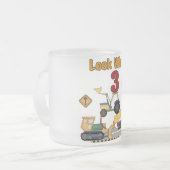 Baufahrzeuge 3. Geburtstagshemden Mattglastasse (Vorderseite Links)