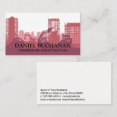 Baufahrzeuge arbeiten vor Ort Visitenkarte (Vorne/Hinten)