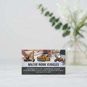 Baufahrzeuge | Architekten Visitenkarte (Stehend Vorderseite)