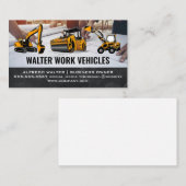 Baufahrzeuge | Architekten Visitenkarte (Vorne/Hinten)