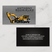 Baufahrzeuge | Erbauer Visitenkarte (Vorne/Hinten)