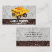 Baufahrzeuge | Erdbewegung Visitenkarte (Vorne/Hinten)