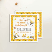 Baufahrzeuge Gelbe Junge Geburtstagspartei Serviette