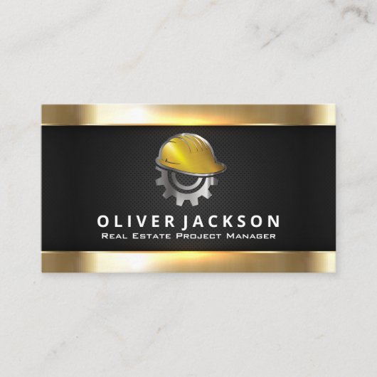 Baufahrzeuge | Hard-Hat-Logo Visitenkarte (Vorderseite)