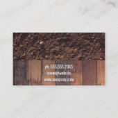 Baufahrzeuge | Holz | Erdbewegung Visitenkarte (Rückseite)