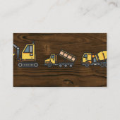 Baufahrzeuge | Holz Visitenkarte (Rückseite)