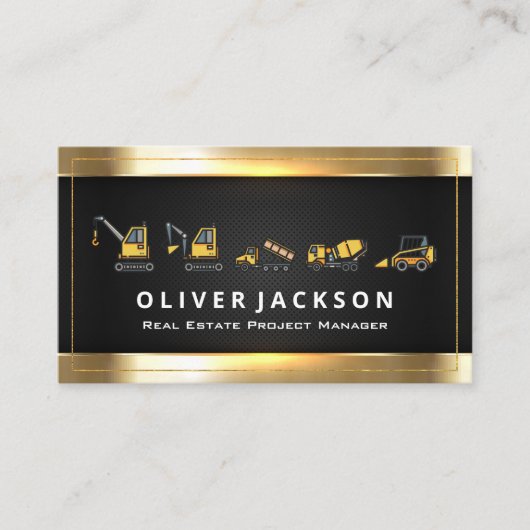Baufahrzeuge | industriell visitenkarte (Vorderseite)