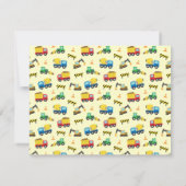 Baufahrzeuge Muster Geburtstagspartei Einladung (Rückseite)