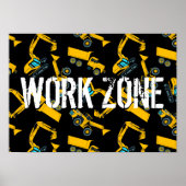 Baufahrzeuge Poster (Vorne)