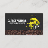 Baufahrzeuge Schubkarren | Erdbewegung Visitenkarte (Vorderseite)