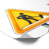 Baufahrzeuge Sprungwagen Begrüßungszeichen Poster (Ecke)