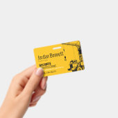 Baufirma, Gelb- und Schwarzkrandesign Ausweis (Handheld)