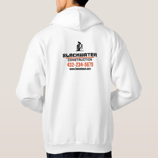 Baufirma Kommerziell und wohnlich Hoodie (Rückseite)