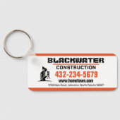 Baufirma Kommerziell und wohnlich Schlüsselanhänger (Rückseite)