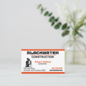 Baufirma Kommerziell und wohnlich Visitenkarte (Stehend Vorderseite)