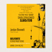 Baufirma mit fett Branding Design geklappt Visitenkarten (Außenseite Aufgefaltet)