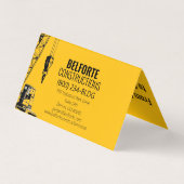Baufirma mit fett Branding Design geklappt Visitenkarten (Rückseite)