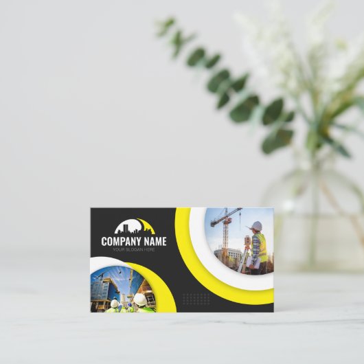 Baufirma Visitenkarte (Stehend Vorderseite)