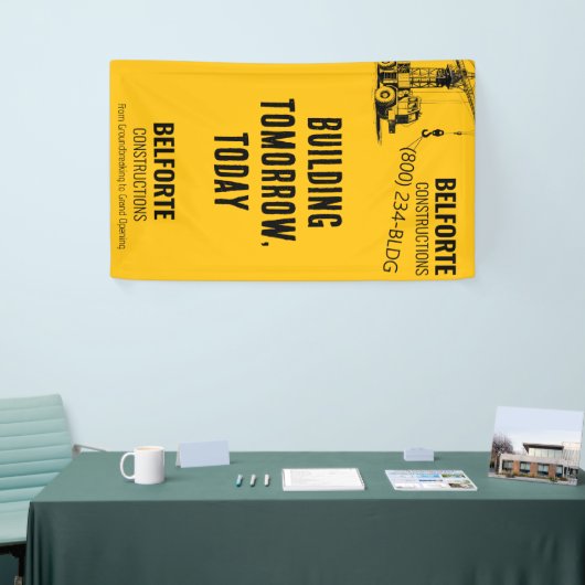 Baufirma | Yellow Crane Industrial Banner (Messeveranstaltung)