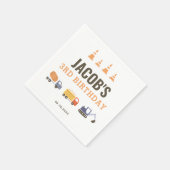 Baufördertruck Geburtstagsparty Napkins Serviette (Ecke)