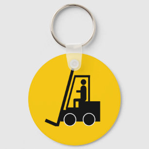 BAUFORKLIFT FAHRZEUG GRAFIKLOGO KEYCHAI SCHLÜSSELANHÄNGER