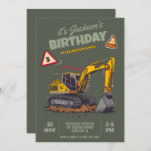 Baugeachtete Geburtstagspartei Einladung (Vorne/Hinten)