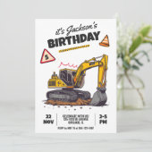 Baugeachtete Geburtstagspartei Einladung (Stehend Vorderseite)