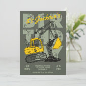 Baugeachtete Geburtstagspartei Einladung (Stehend Vorderseite)