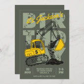 Baugeachtete Geburtstagspartei Einladung (Vorne/Hinten)