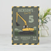 Baugeachtete Geburtstagspartei Einladung (Stehend Vorderseite)