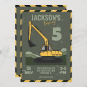 Baugeachtete Geburtstagspartei Einladung (Vorne/Hinten)