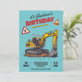 Baugeachtete Geburtstagspartei Einladung (Stehend Vorderseite)