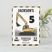 Baugeachtete Geburtstagspartei Einladung (Stehend Vorderseite)