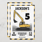 Baugeachtete Geburtstagspartei Einladung (Vorne/Hinten)