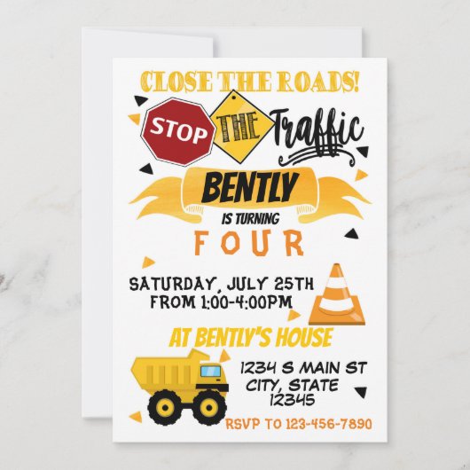 Baugeburt Einladung (Vorderseite)