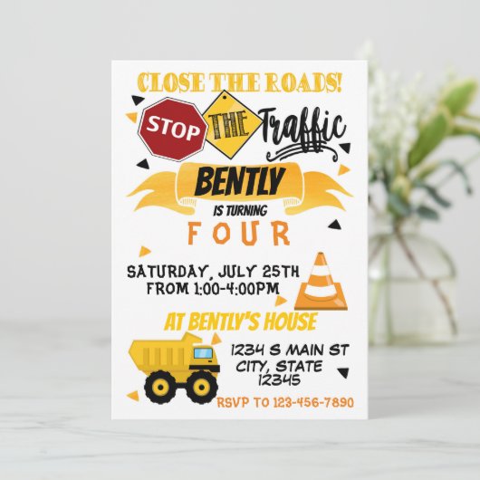 Baugeburt Einladung (Stehend Vorderseite)