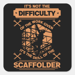 Baugerüst Quadratischer Aufkleber