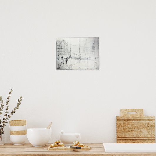 Baugerüste außerhalb des Craig House Poster (Küche)