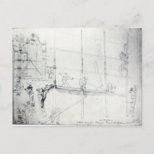 Baugerüste außerhalb des Craig House Postkarte