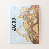 Baugeschenk für Jungen, Bauwesen Puzzle (Vertikal)