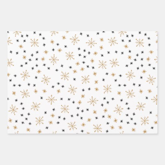 Baugeschenke und Weihnachtssterne Muster Geschenkpapier Set (Vorderseite 3)