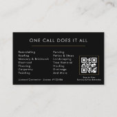 Baugesellschaft Black Gold QR Code Visitenkarte (Rückseite)
