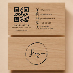 Baugesellschaft Holz Professioneller QR-Code Visitenkarte